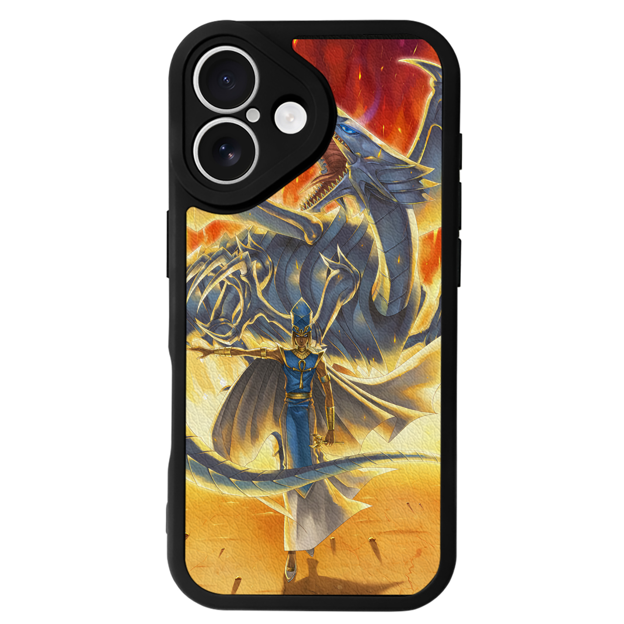 （画像用） 遊☆戯☆王 Yu-Gi-Oh! 【iPhone 16シリーズ対応】シリコンスマホケース（レザー調） 材質：シリコン